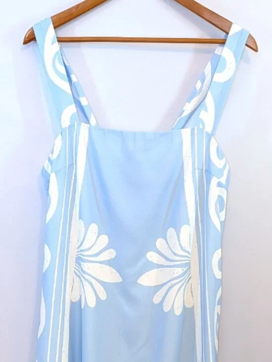 Petal & Pup | Valeria Linen Blend Pastel Blue Maxi Dress w/ Pockets | Size Large - Picture 9 of 16